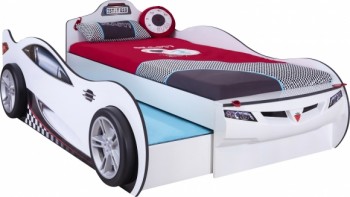 CARBED Кровать-машина Coupe с выдвижной кроватью White 20.03.1310.00 в Мотыгино - motygino.mebel54.com | фото