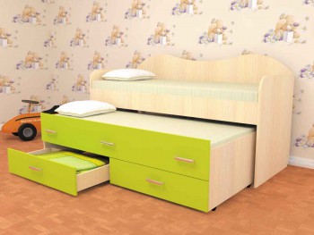 Кровать детская Нимфа двухместная 2.0 Венге/Дуб молочный в Мотыгино - motygino.mebel54.com | фото