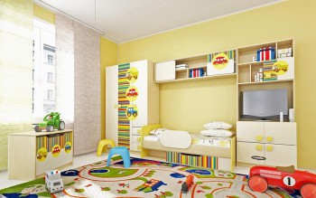 Детская комната Клаксон (Бежевый/корпус Клен) в Мотыгино - motygino.mebel54.com | фото