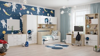 Детская комната Санни (Белый/корпус Клен) в Мотыгино - motygino.mebel54.com | фото