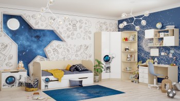 Детская комната Санни (Белый/корпус Клен) в Мотыгино - motygino.mebel54.com | фото