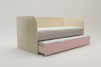 Диван-кровать Грэйси (Розовый/Серый/корпус Клен) в Мотыгино - motygino.mebel54.com | фото