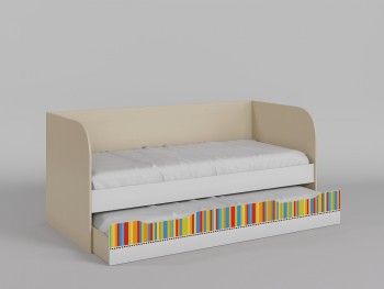Диван-кровать Клаксон без машинок (Белый/корпус Клен) в Мотыгино - motygino.mebel54.com | фото