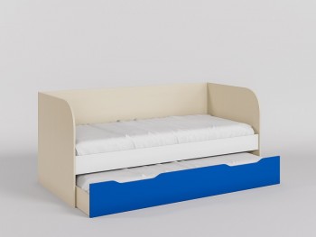 Диван-кровать Скай люкс (Синий/Белый/корпус Клен) в Мотыгино - motygino.mebel54.com | фото