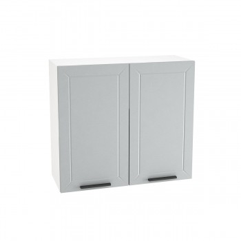 Шкаф верхний 2 двери Глетчер ШВ-800 (Гейнсборо Силк/корпус белый) в Мотыгино - motygino.mebel54.com | фото
