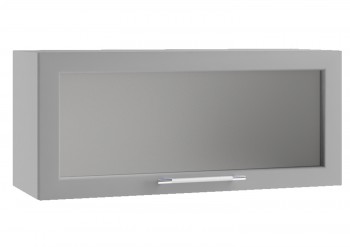 Гранд ПГС 800 Шкаф верхний горизонтальный со стеклом Белый в Мотыгино - motygino.mebel54.com | фото