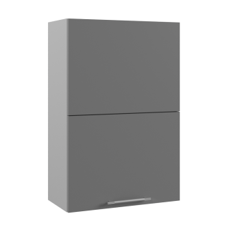 Гранд ВПГПМ 600 Шкаф верхний высокий Blum Aventos HF (Белый/корпус Серый) в Мотыгино - motygino.mebel54.com | фото
