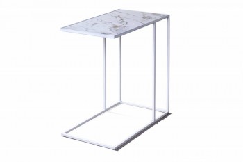 Журнальный столик Stone 018 (Прямоугольный) Металл/Керамика 500 Белый в Мотыгино - motygino.mebel54.com | фото