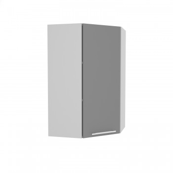 Капри ВПУ 550 шкаф верхний угловой высокий (Липа пепел/корпус Серый) в Мотыгино - motygino.mebel54.com | фото