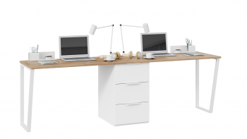Комплект столов письменных с 1 тумбой универсальной «Порто» в Мотыгино - motygino.mebel54.com | фото
