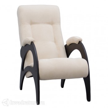 Кресло для отдыха Неаполь Модель 9 без лозы (Венге-эмаль/Ткань Ваниль Verona Vanilla) в Мотыгино - motygino.mebel54.com | фото