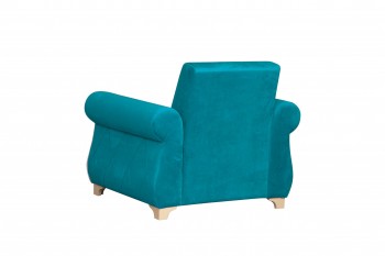Кресло для отдыха "Порто" (велюр киви бирюза / микровельвет крем) в Мотыгино - motygino.mebel54.com | фото