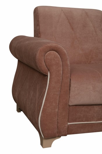 Кресло для отдыха "Порто" (велюр киви корица / микровельвет крем) в Мотыгино - motygino.mebel54.com | фото