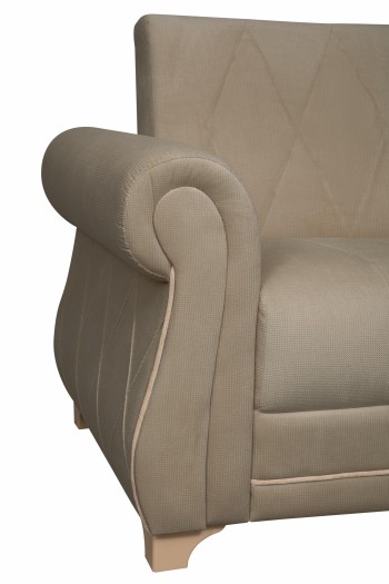Кресло для отдыха "Порто" (велюр киви латте / микровельвет крем) в Мотыгино - motygino.mebel54.com | фото