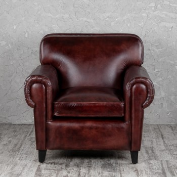 Кресло кожаное Элегант (Бордовый) в Мотыгино - motygino.mebel54.com | фото