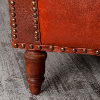 Кресло кожаное Лофт Аристократ (кожа буйвола) в Мотыгино - motygino.mebel54.com | фото