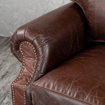 Кресло кожаное Лофт Аристократ (ширина 1100 мм) в Мотыгино - motygino.mebel54.com | фото