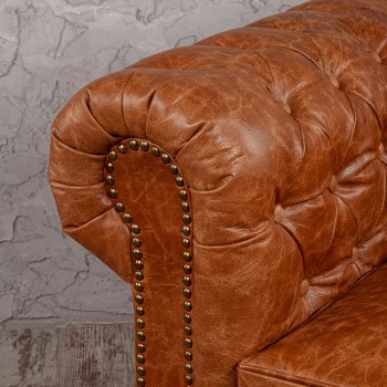 Кресло кожаное Лофт Честер (кожа буйвола) в Мотыгино - motygino.mebel54.com | фото