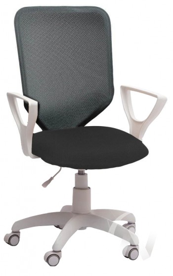 Кресло компьютерное Элегия S (белый/ткань сетка темно-серая) в Мотыгино - motygino.mebel54.com | фото
