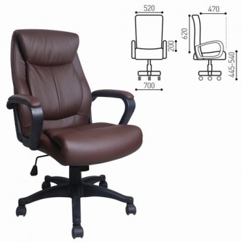 Кресло офисное BRABIX Enter EX-511 (коричневый) в Мотыгино - motygino.mebel54.com | фото