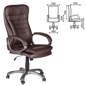 Кресло офисное BRABIX Omega EX-589 (коричневое) в Мотыгино - motygino.mebel54.com | фото