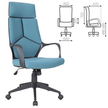 Кресло офисное BRABIX Prime EX-515 (голубая ткань) в Мотыгино - motygino.mebel54.com | фото