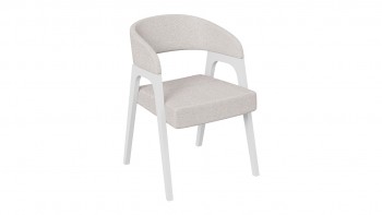 Кресло «Техас 1» (Белый матовый/Шенилл Estetica Vanille №220) в Мотыгино - motygino.mebel54.com | фото
