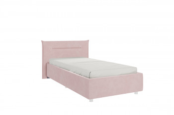 Кровать 0.9 Альба с основанием (Нежно-розовый велюр) в Мотыгино - motygino.mebel54.com | фото