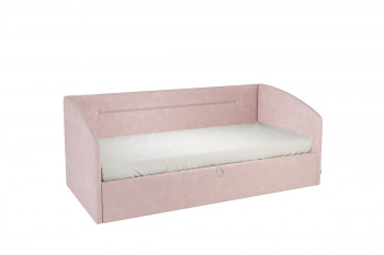 Кровать 0.9 Альба Софа (Нежно-розовый велюр) в Мотыгино - motygino.mebel54.com | фото