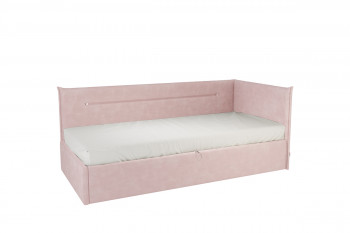 Кровать 0.9 Альба Тахта (Нежно-розовый велюр) в Мотыгино - motygino.mebel54.com | фото