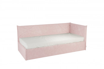 Кровать 0.9 Бест Тахта (Нежно-розовый велюр) в Мотыгино - motygino.mebel54.com | фото