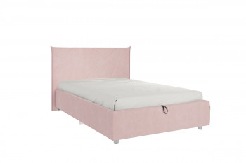 Кровать 1,2 Квест (Нежно-розовый велюр/под-мех) в Мотыгино - motygino.mebel54.com | фото