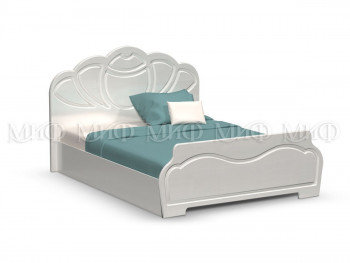 Кровать 1,4м Гармония (Белый/Белый глянец) в Мотыгино - motygino.mebel54.com | фото