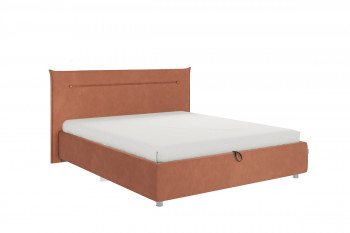 Кровать 1,6 Альба (Персик велюр/под-мех) в Мотыгино - motygino.mebel54.com | фото