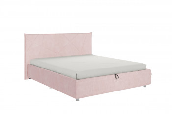 Кровать 1,6 Квест (Нежно-розовый велюр/под-мех) в Мотыгино - motygino.mebel54.com | фото