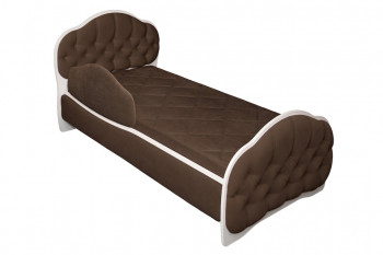 Кровать 160 Гармония 08 Шоколад (мягкий бортик) в Мотыгино - motygino.mebel54.com | фото