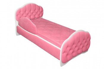 Кровать 160 Гармония 89 Розовый (мягкий бортик) в Мотыгино - motygino.mebel54.com | фото