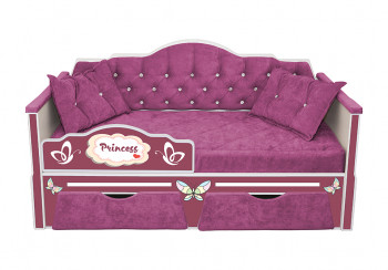 Кровать 160 серии Иллюзия 2 ящика 18 Сиреневый (подушки) в Мотыгино - motygino.mebel54.com | фото