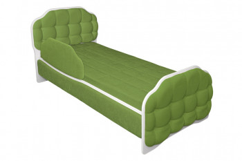 Кровать 170 Атлет 76 Зелёный (мягкий бортик) в Мотыгино - motygino.mebel54.com | фото