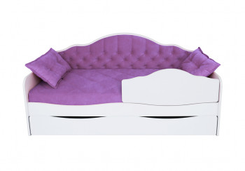 Кровать 170 серии Иллюзия Лайт 1 ящик 32 Фиолетовый (подушки) в Мотыгино - motygino.mebel54.com | фото
