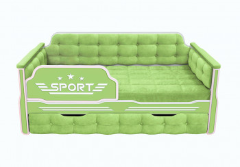 Кровать 170 серии Спорт 1 ящик 81 Фисташка (мягкие боковые накладки) в Мотыгино - motygino.mebel54.com | фото
