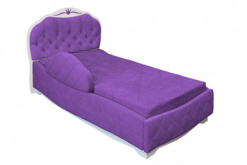 Кровать 190 Гармония Lux 32 Фиолетовый (мягкий бортик) в Мотыгино - motygino.mebel54.com | фото