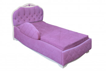 Кровать 190 Гармония Lux 67 Светло-фиолетовый (мягкий бортик) в Мотыгино - motygino.mebel54.com | фото