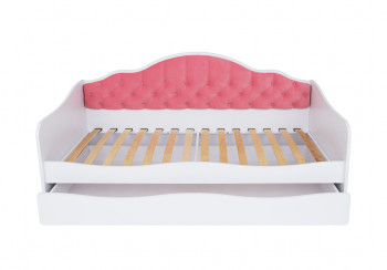 Кровать 190 серии Иллюзия Лайт 1 ящик 89 Розовый (подушки) в Мотыгино - motygino.mebel54.com | фото