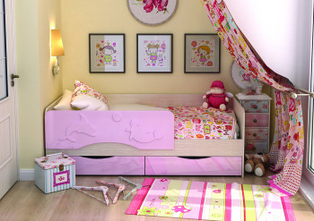 Кровать Алиса КР-812 1,6 Белфорд/Розовый металлик в Мотыгино - motygino.mebel54.com | фото