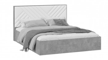 Кровать без ПМ «Хилтон» Тип 1 Ателье светлый/Белый в Мотыгино - motygino.mebel54.com | фото