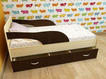 Кровать детская Максимка Млечный дуб/Венге в Мотыгино - motygino.mebel54.com | фото