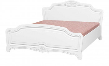 Кровать двойная 1400х2000 (комплект) Лотос (Белый/Белый Глянец) в Мотыгино - motygino.mebel54.com | фото
