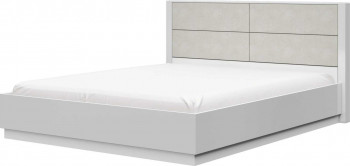 Кровать двойная 1400х2000 Вива (Белый/Белый глянец/Платина) в Мотыгино - motygino.mebel54.com | фото