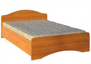 Кровать двойная 1600-1 без матраса (круглые спинки) Вишня Оксфорд в Мотыгино - motygino.mebel54.com | фото